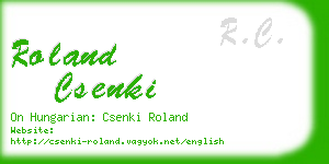 roland csenki business card